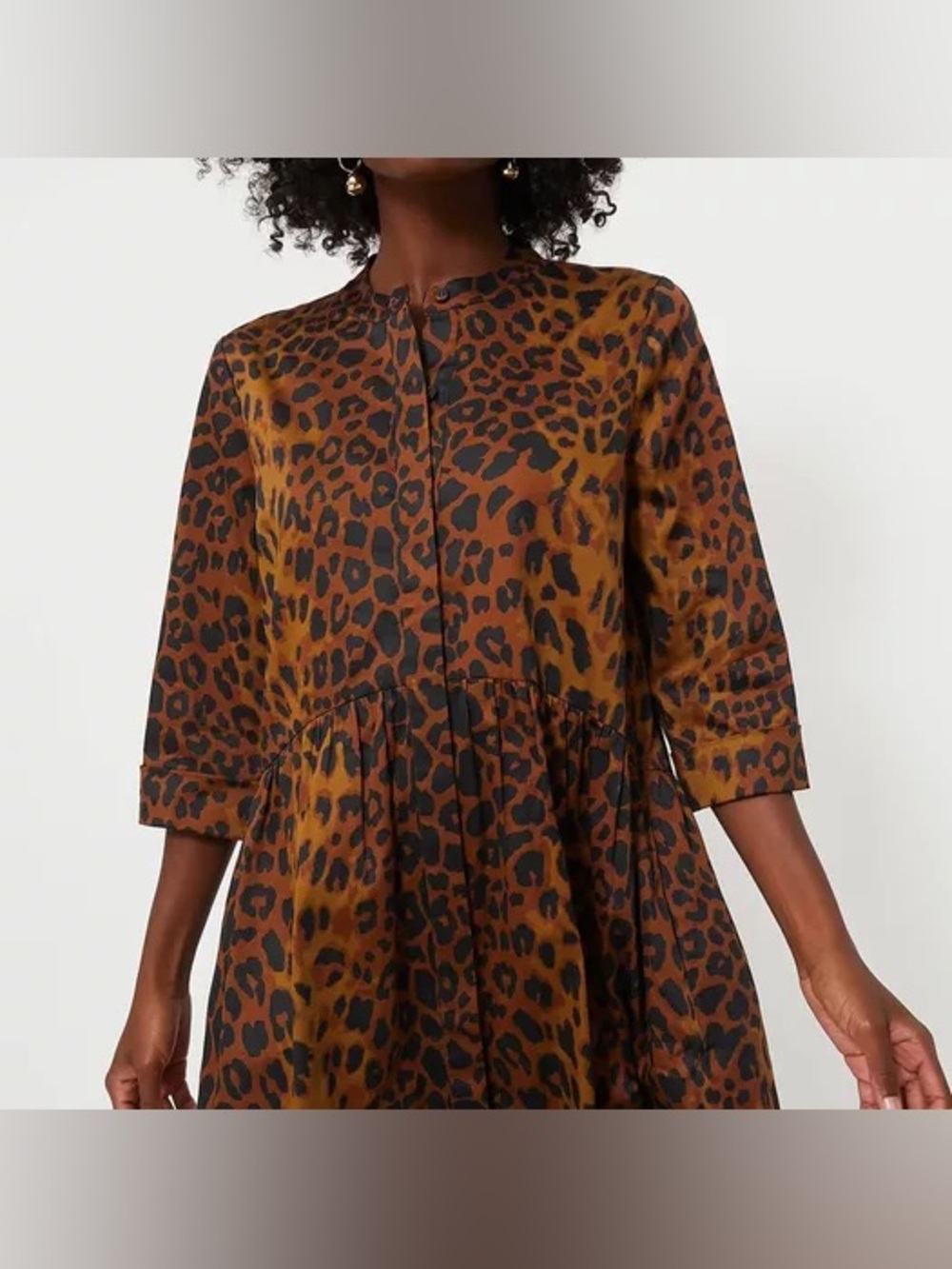 Tuckernuck Leopard Print Royal Shirt Dress | Size Large